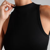 Sleeveless Open Back Top - Black