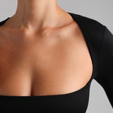 Frame Long Sleeve Top - Black