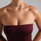 Classic Tube Maxi Dress - Black Cherry