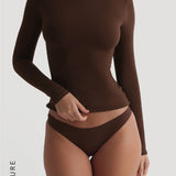 Refined Long Sleeve Turtleneck T-Shirt - Cocoa