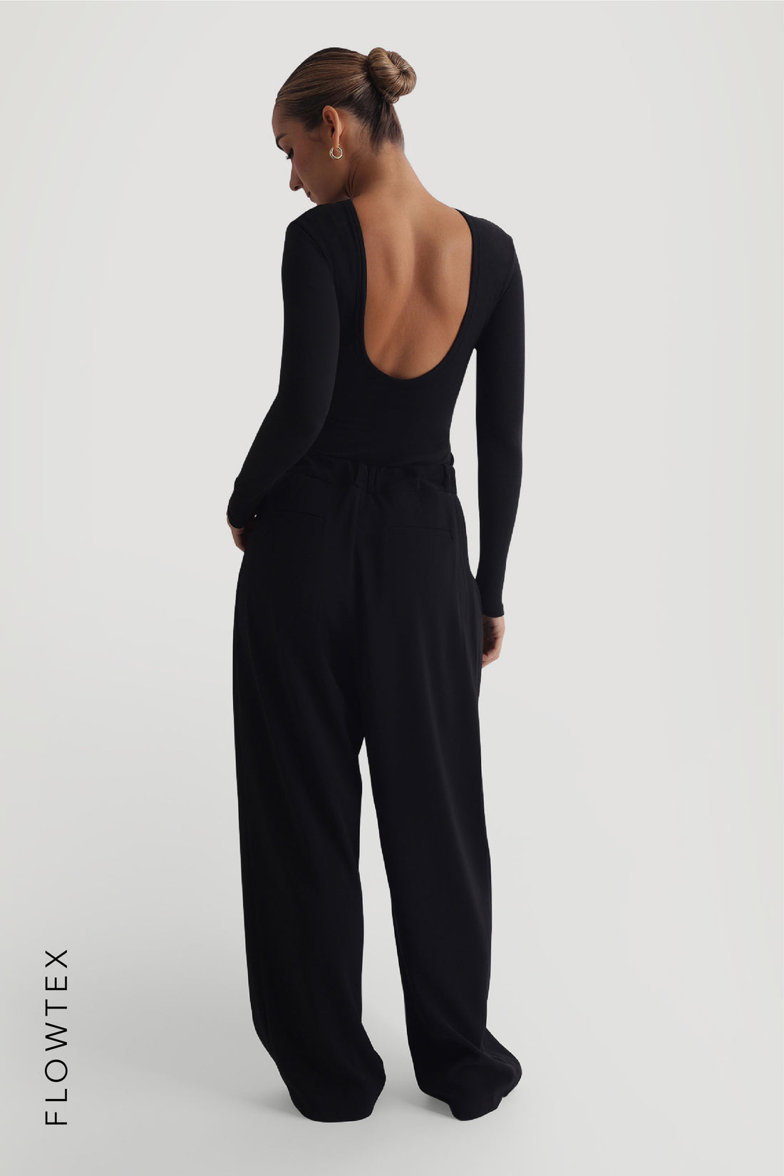 The Ivy Wide-Leg Trousers - Black