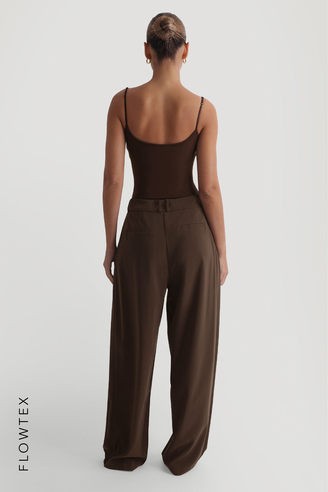 The Ivy Wide-Leg Trousers - Brown