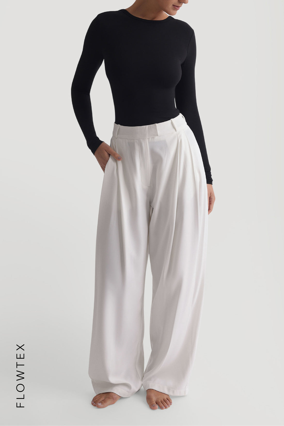 The Ivy Wide-Leg Trousers - White