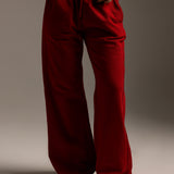 Cotton Boyfriend Sweatpants - Cranberry