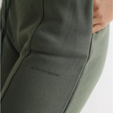 Strukturierte Jogginghose mit weitem Bein - Waldgrün