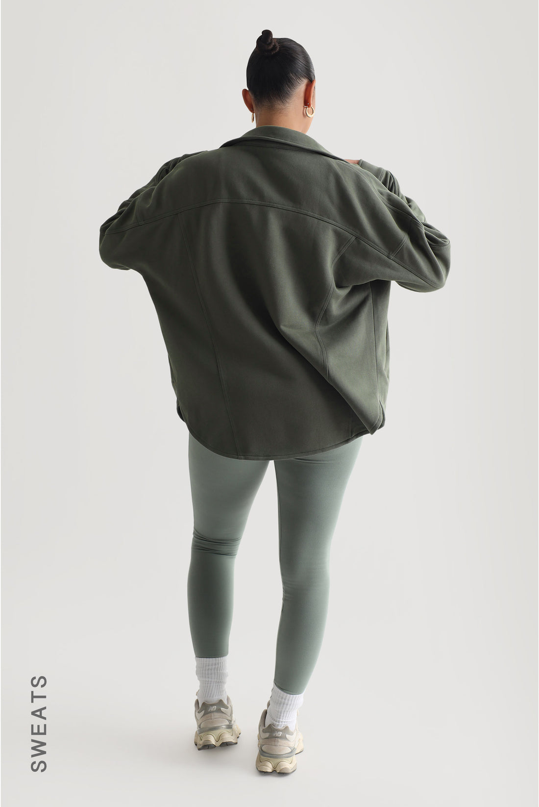 Oversized Cotton Jacket - Forest Green