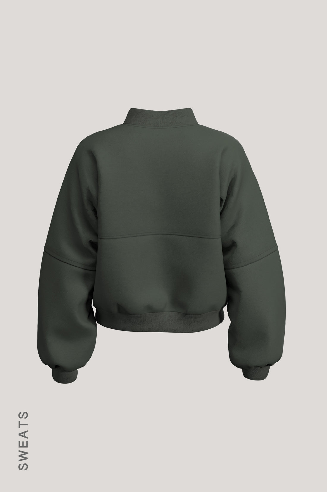 Oversized Bomber Fit Jacket - Forest Green