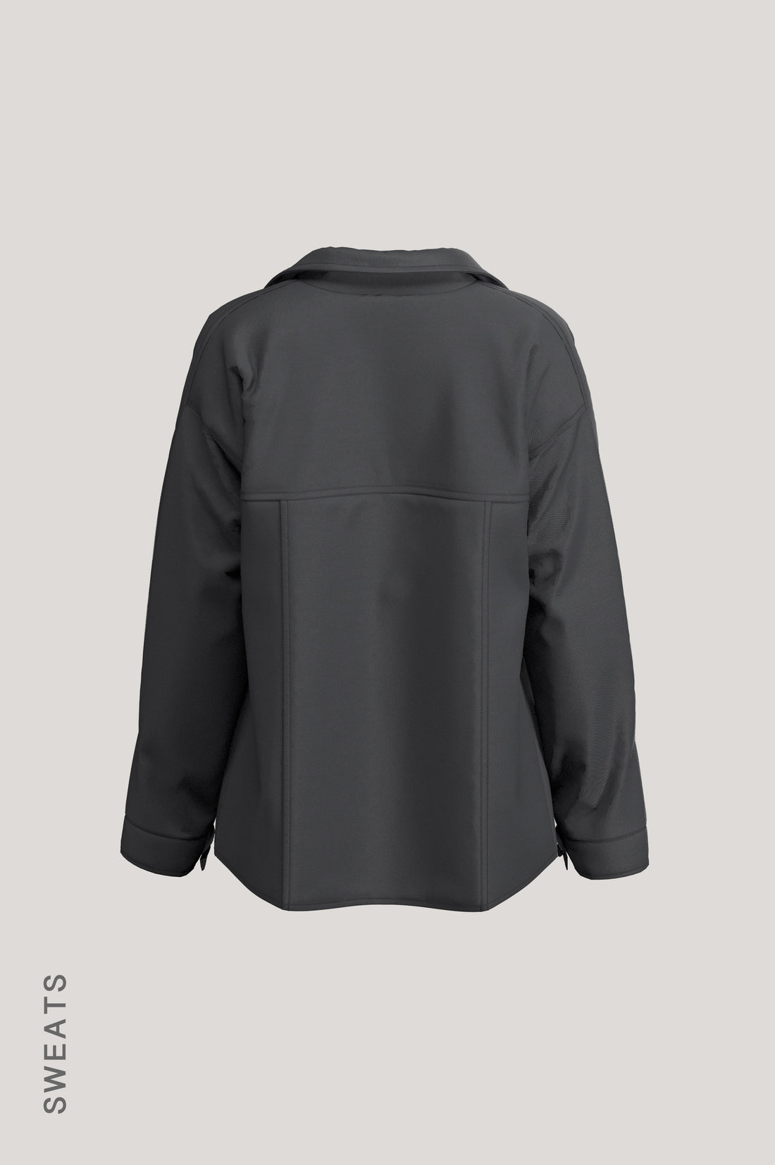 Oversized Cotton Jacket - Midnight Gray