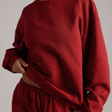 Classic Cotton Crewneck - Cranberry
