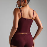 Demi Micro-Ribbed Cami - Black Cherry