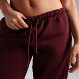Classic Cotton Sweatpants - Black Cherry
