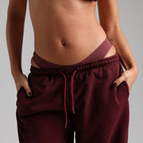 Classic Cotton Sweatpants - Black Cherry