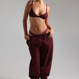 The Demi Micro-Ribbed Bralette - Black Cherry