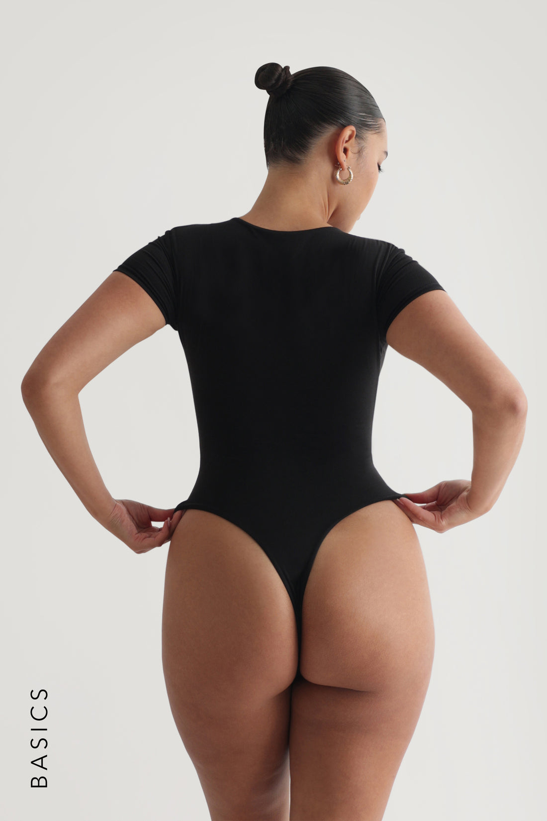 Mist Short Sleeve Bodysuit - Black