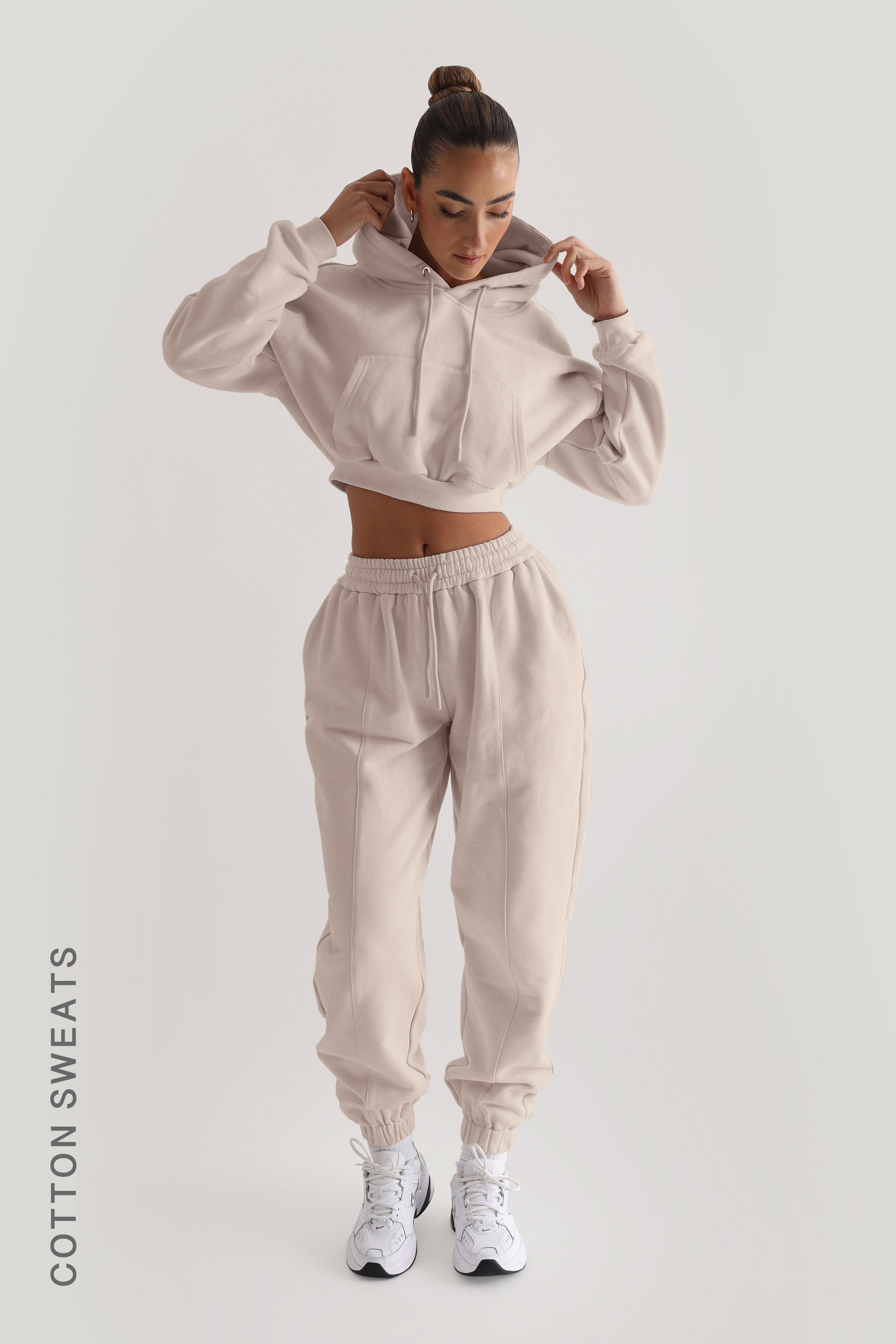 Oversized crop top hoodie best sale