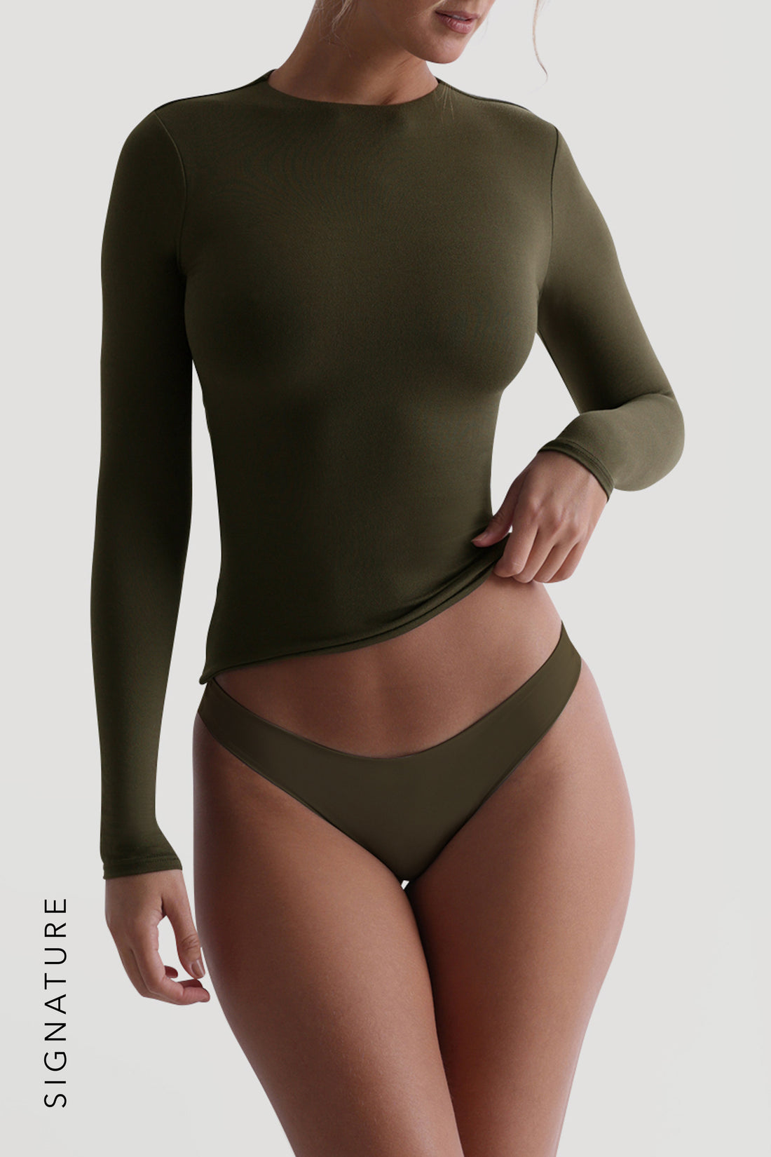 Mist Long Sleeve T-Shirt - Deep Olive