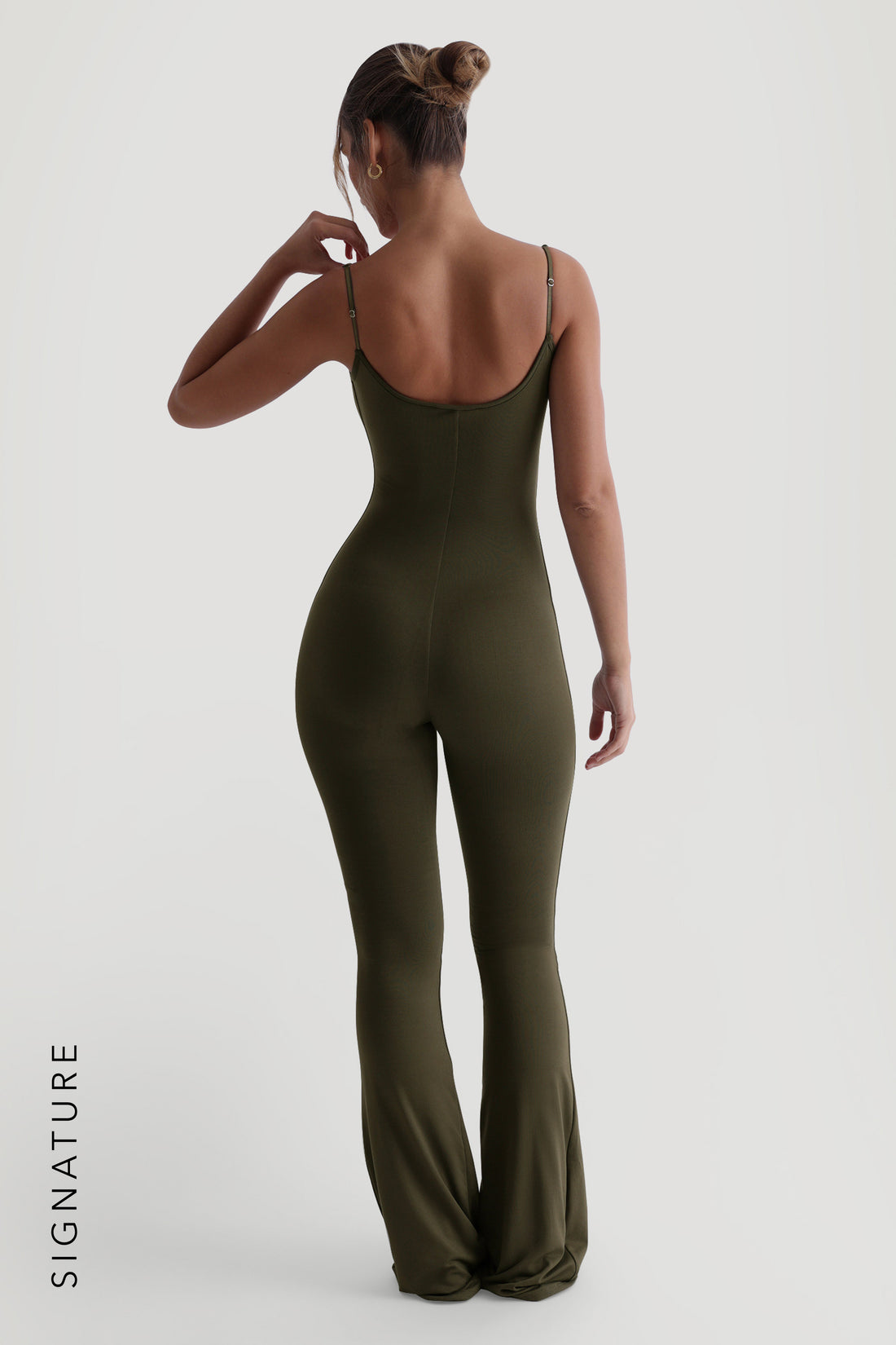 Prime Cami Flared Jumpsuit - Deep Olive