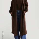 Oversized Sweat Cardigan - Cocoa