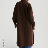 Oversized Sweat Cardigan - Cocoa