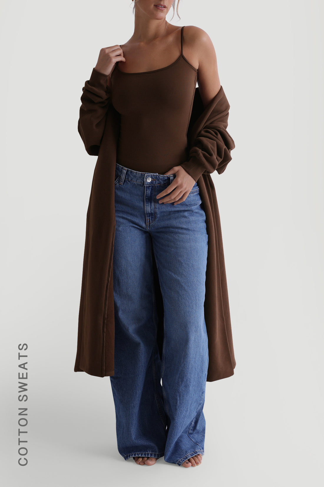 Cardigan sweat oversize - Cacao