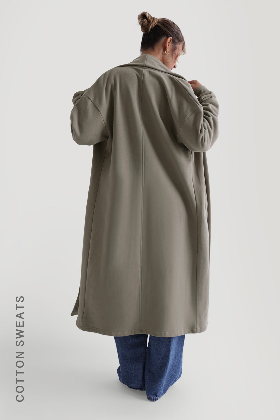 Oversized Sweat Cardigan - Quiet Sage