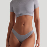 Haut court à manches courtes Mist - Gris chiné