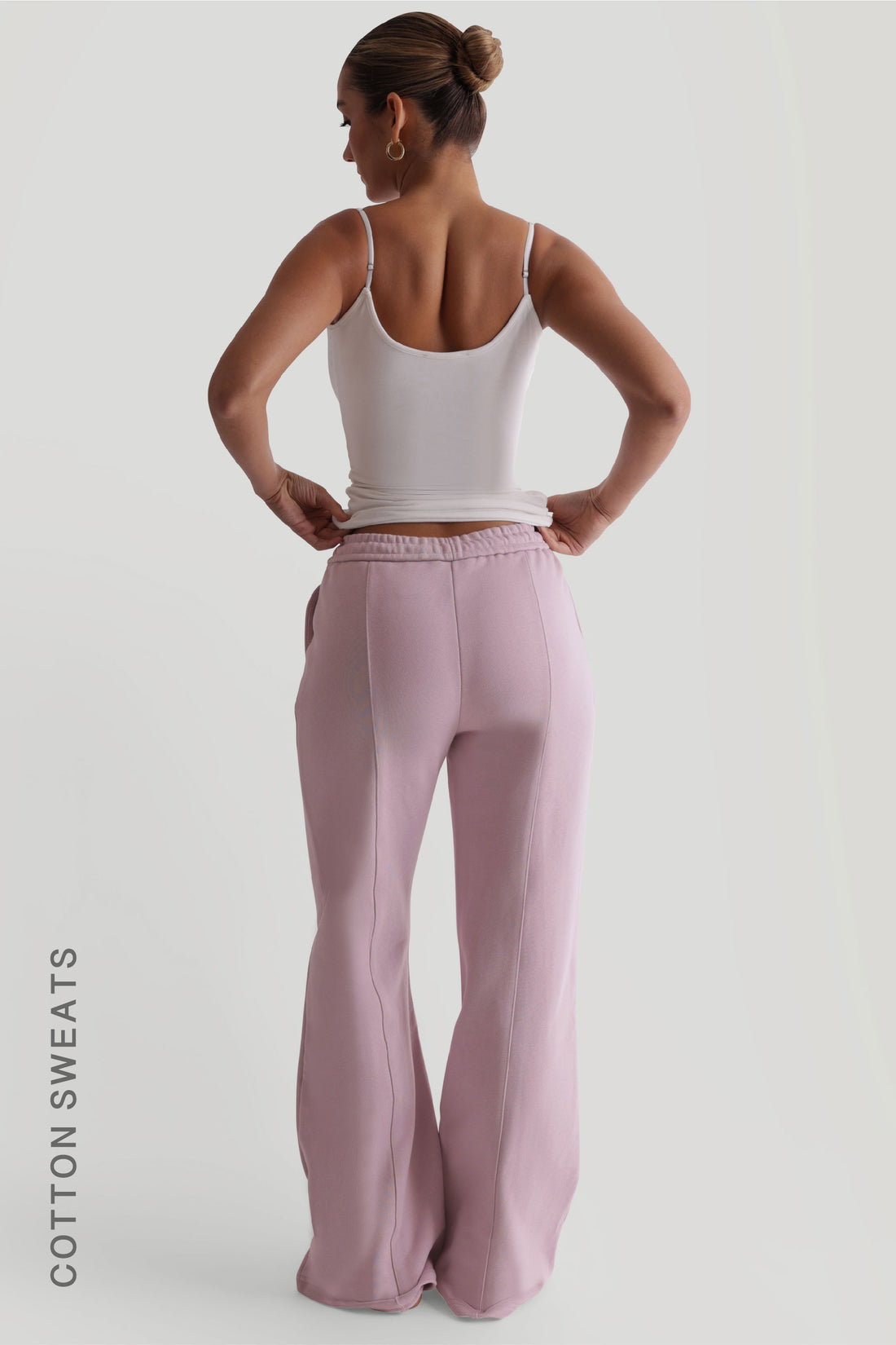 Structured Wide Leg Sweatpants - Lavender