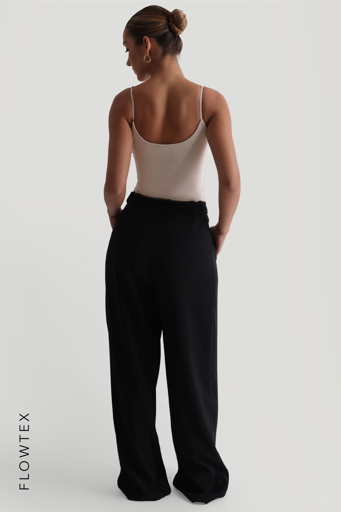 The Ivy Wide-Leg Trousers - Black