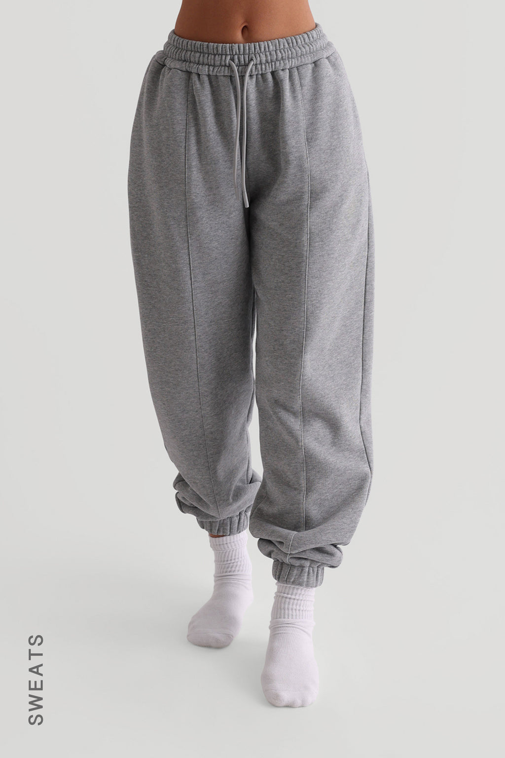Baggy Fit Structured Sweatpants - Navy – My Outfit Online