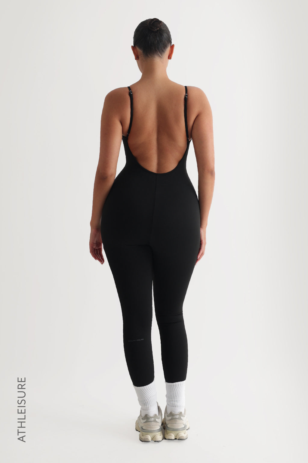 Open Back Athleisure Jumpsuit - Black – My Outfit Online