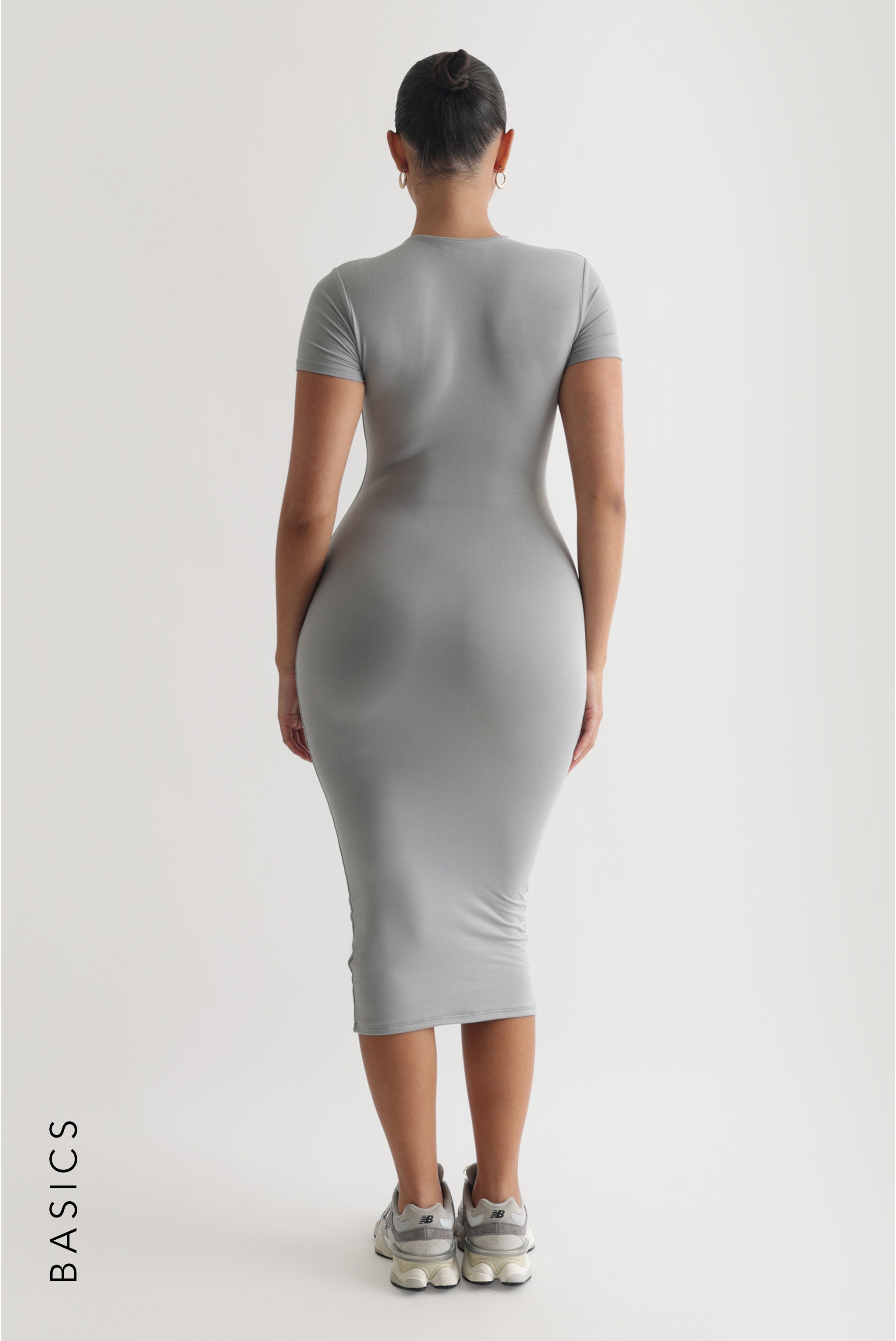 Short sleeve midi bodycon on sale dress