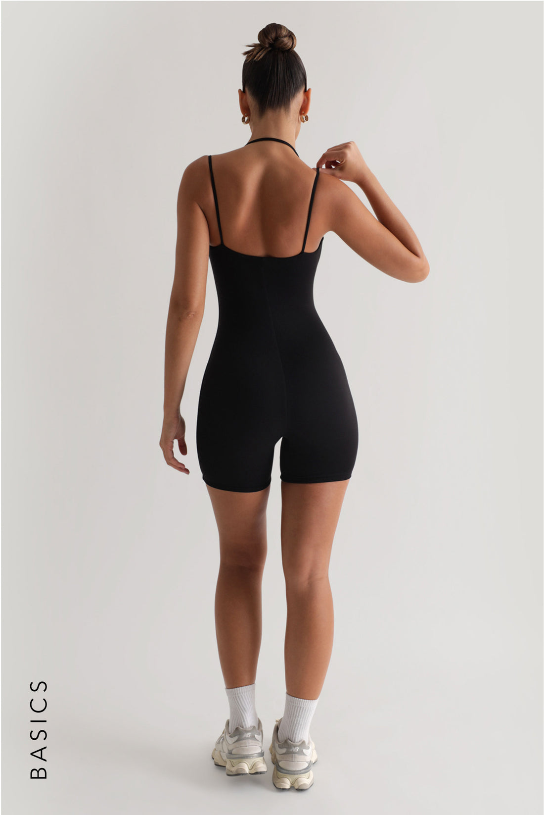 Double String Romper - Black
