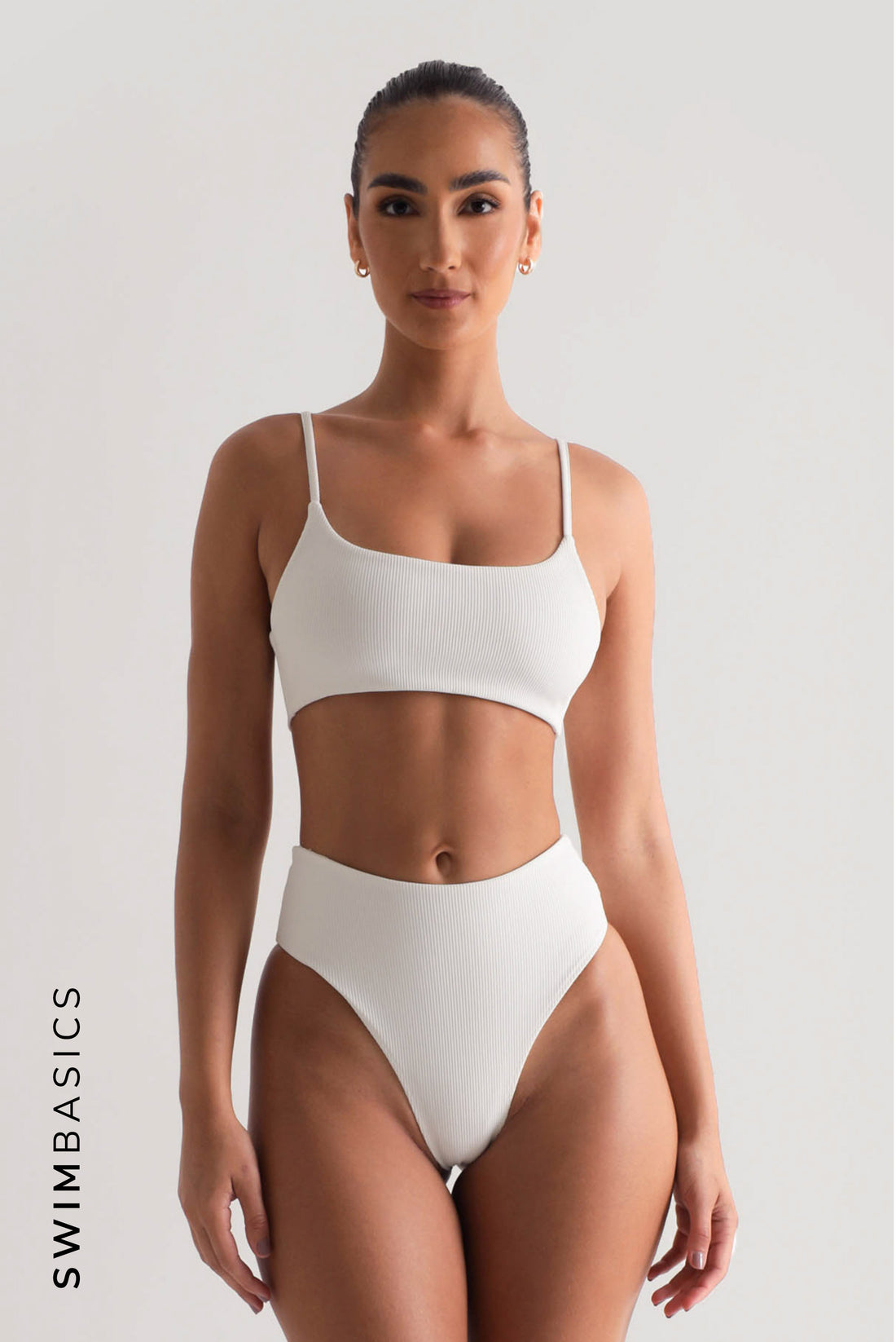 Primary Textured Bikini Top - White