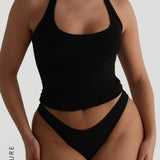 The Halter Full-Length Top - Black