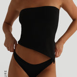 The Asymmetrical Tube Top - Black