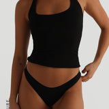 The Halter Full-Length Top - Black