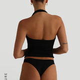 The Halter Full-Length Top - Black