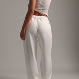 Pantalon de survêtement coupe jogging - Blanc