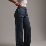 Structured Wide Leg Sweatpants - Serene