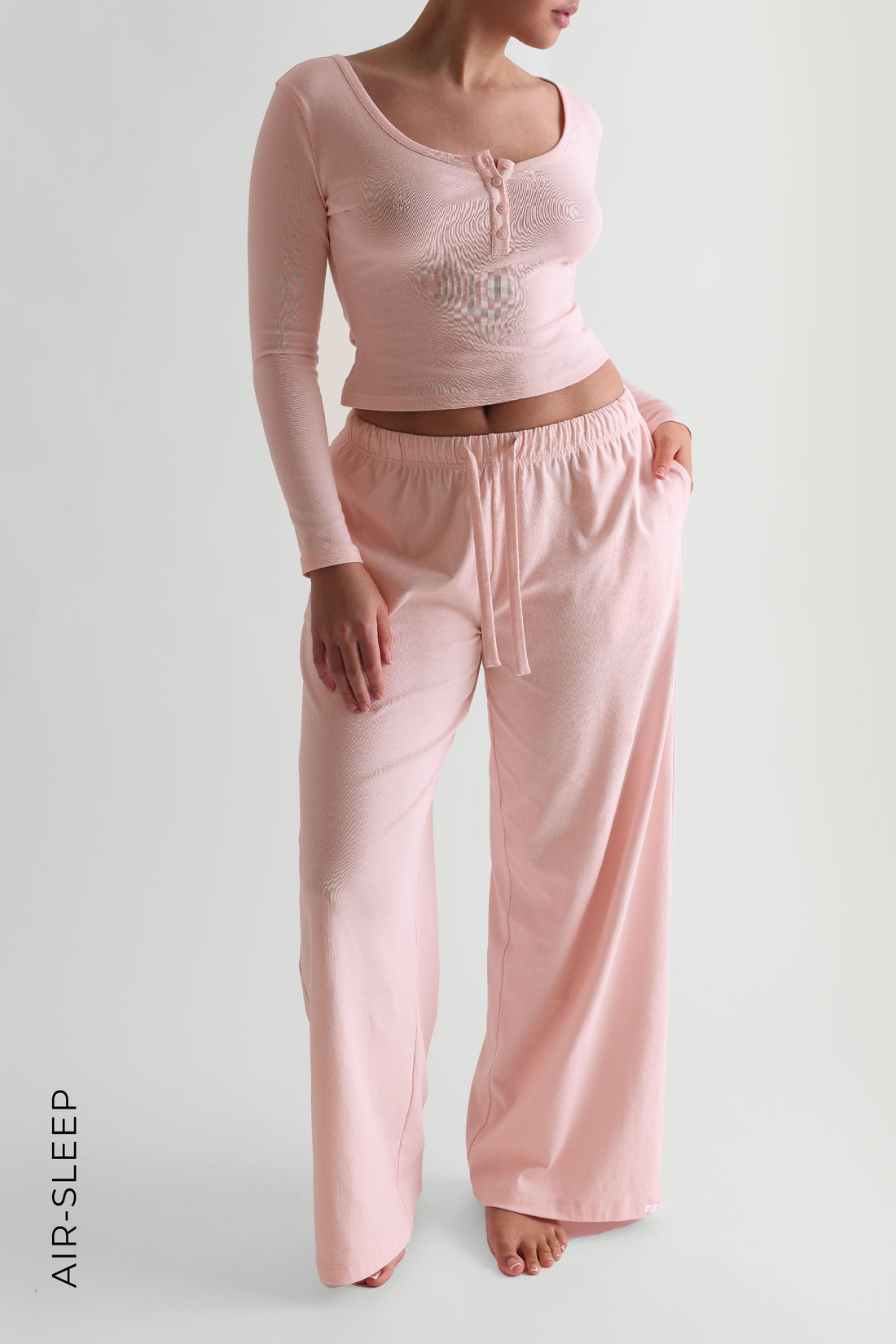 Air-Sleep Straight Leg Pants - Light Rose