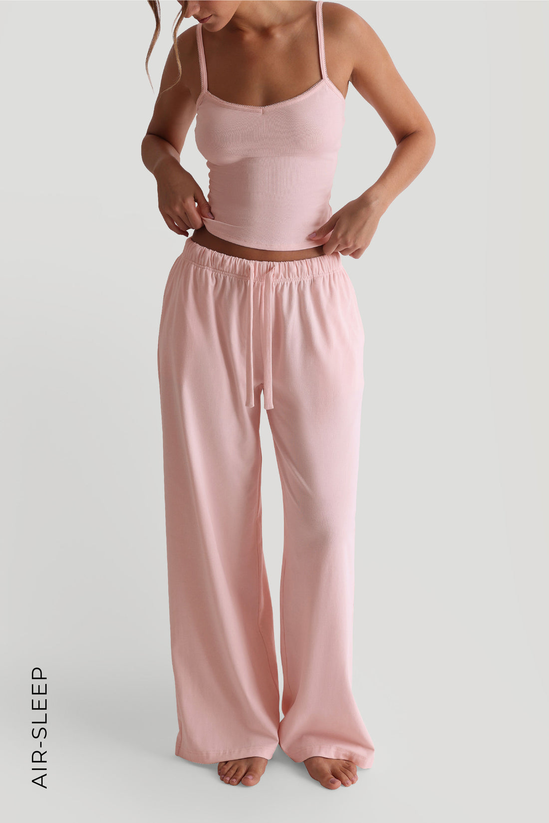 Air-Sleep Straight Leg Pants - Light Rose