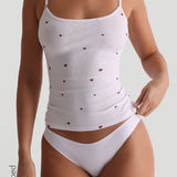 Slip-On Micro-Ribbed Cami - Sweetheart