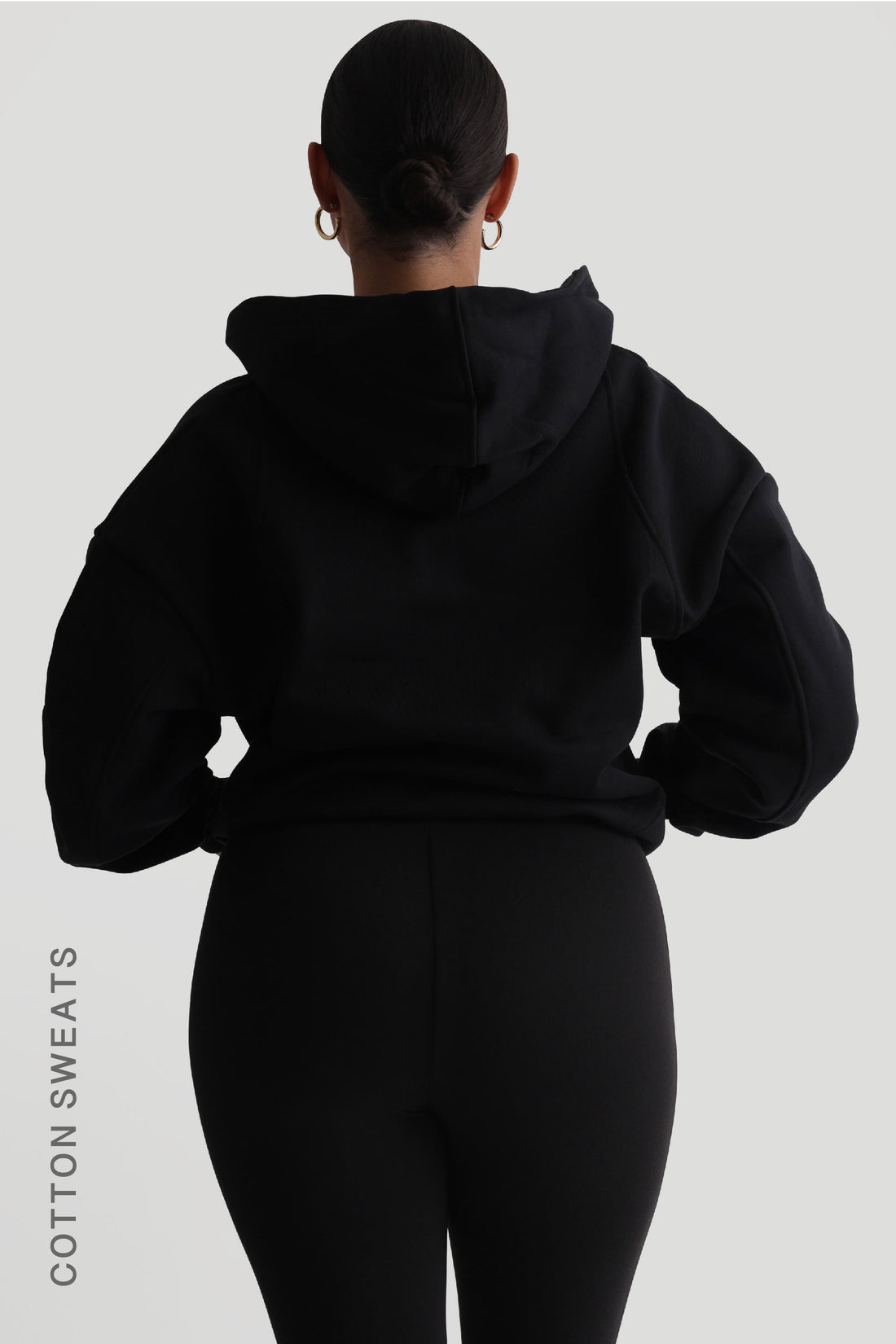 Boyfriend Zip-Up Hoodie - Black