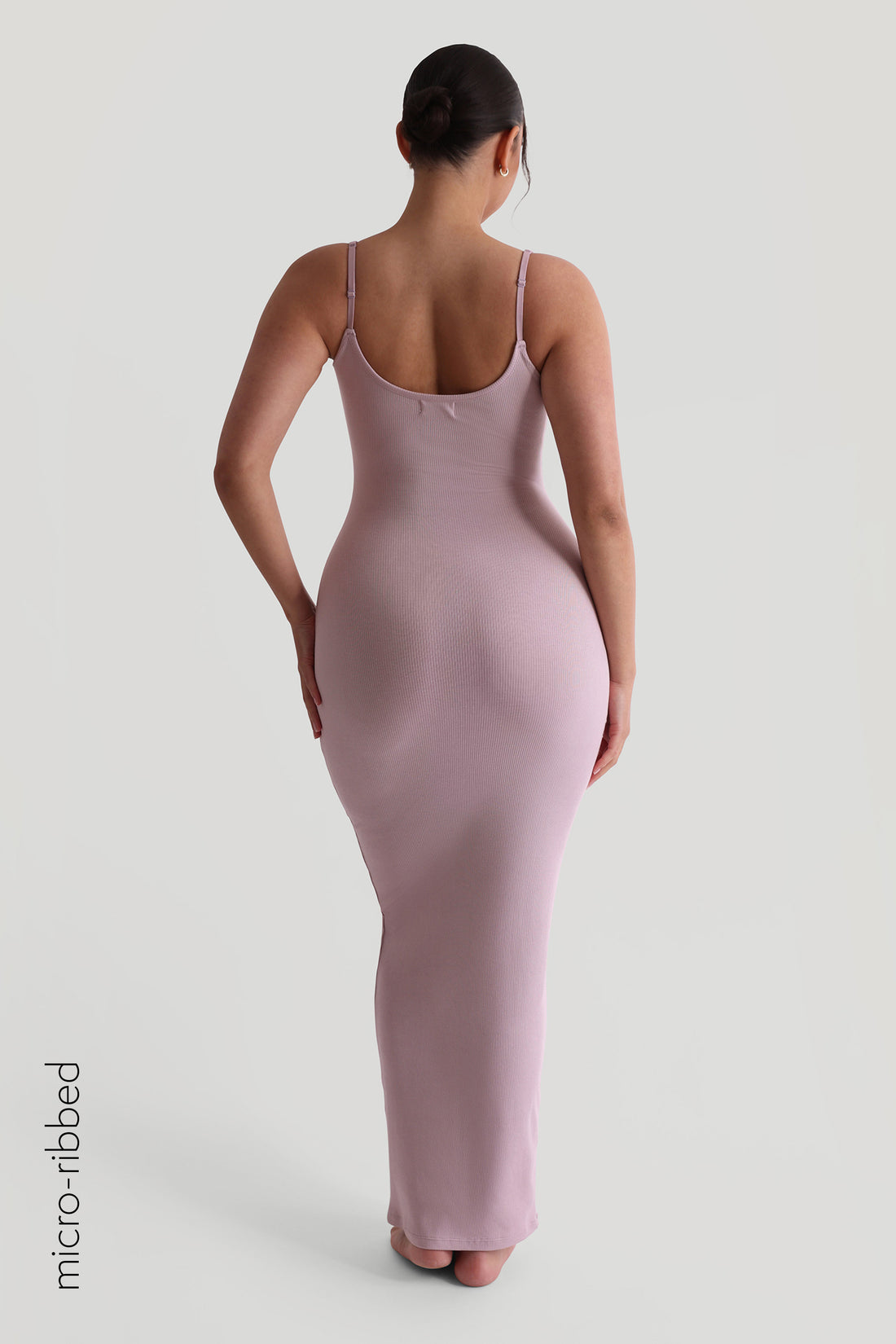 Slip-On Micro-Ribbed Maxi Dress - Lavender