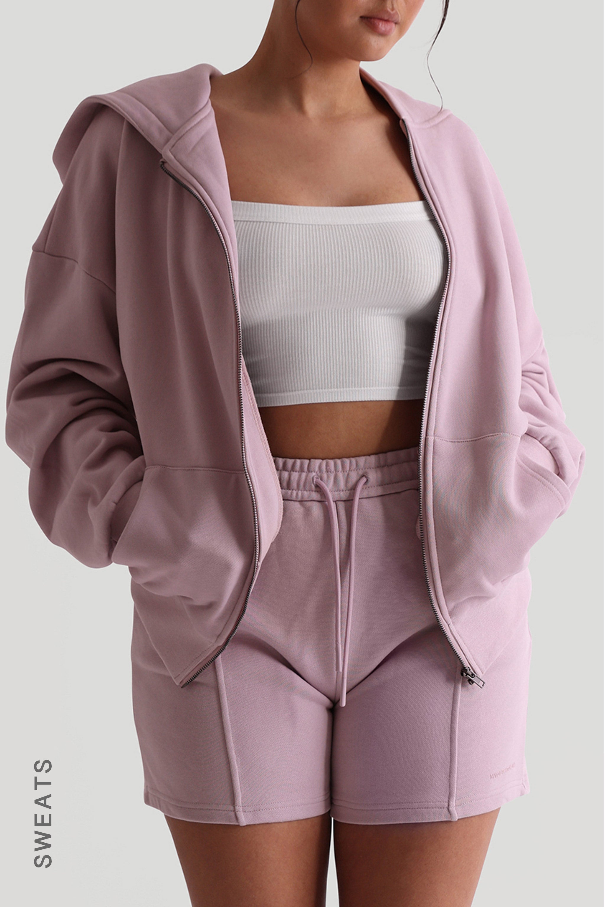 Lavender zip up hoodie hotsell