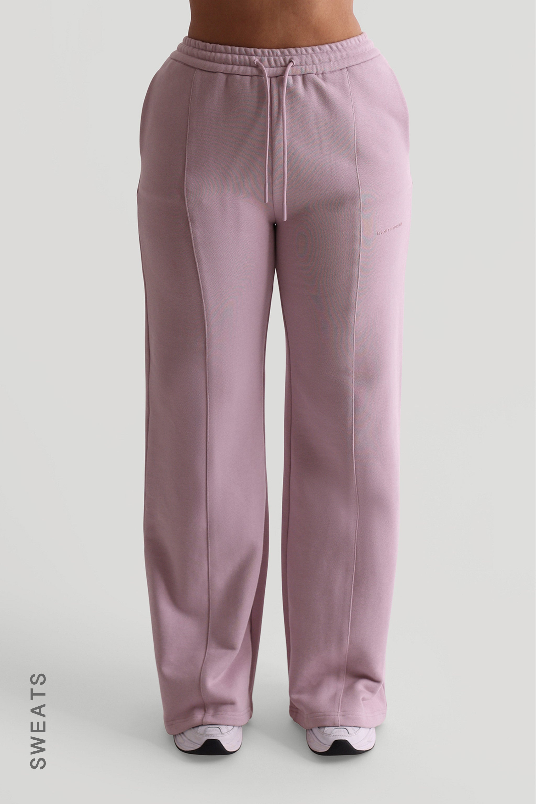 Structured Wide Leg Sweatpants - Lavender – My Outfit Online