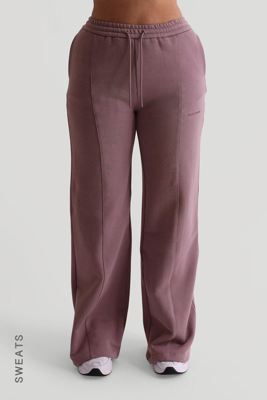 Structured Wide Leg Sweatpants  - Vintage Purple