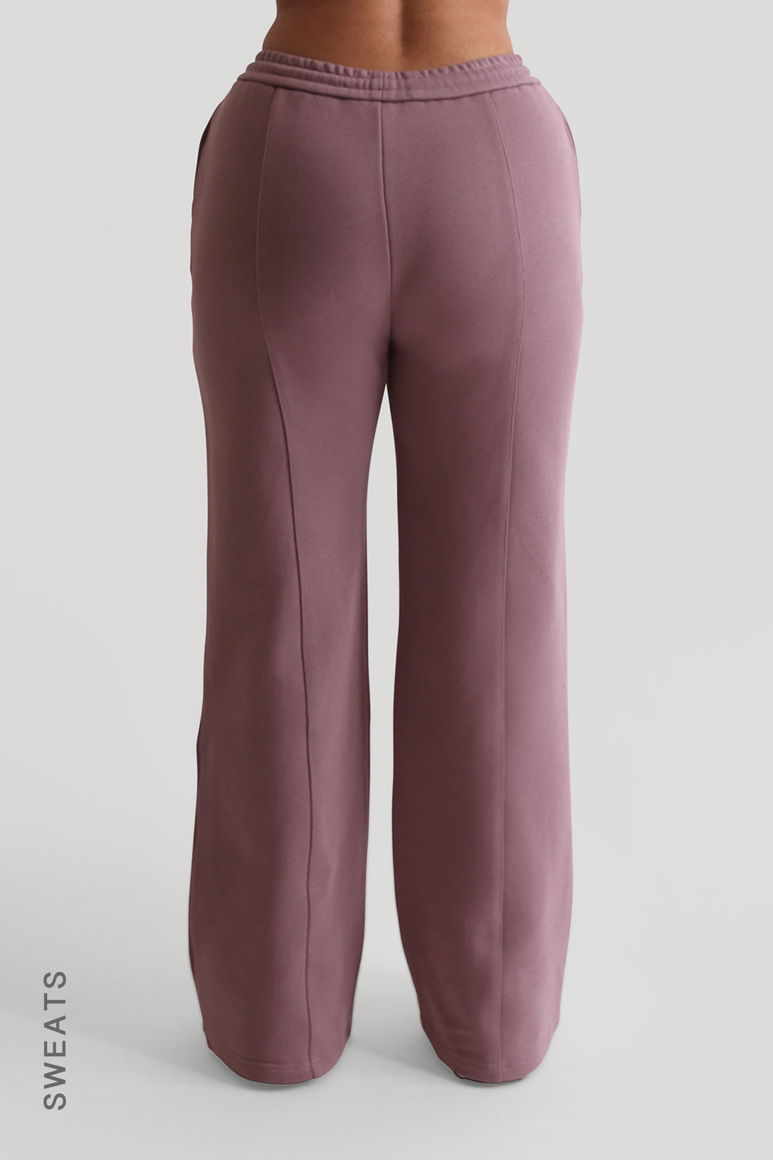 Structured Wide Leg Sweatpants  - Vintage Purple