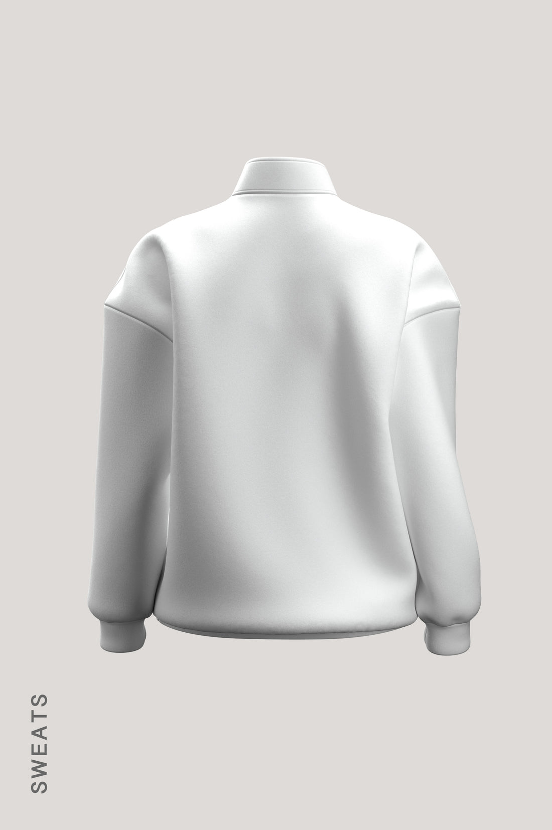 Quarter Zip Sweatshirt - White