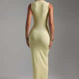 Form-Ribbed Button-Down Maxi Dress - Peppermint Tea